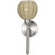 Summervine 1 Light 6.5 inch Brushed Nickel Single Sconce Wall Light, Single