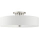 Meridian 6 Light 30 inch Brushed Nickel Semi Flush Ceiling Light