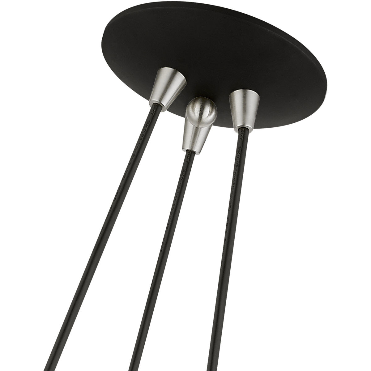 Waldorf 3 Light 21 inch Black Cluster Pendant Ceiling Light