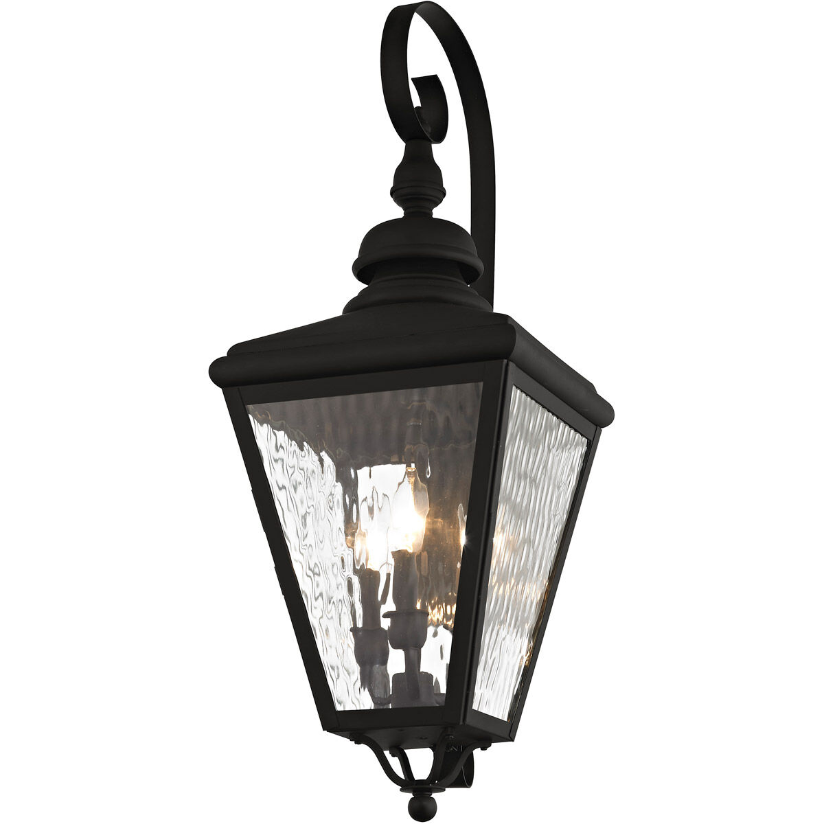 Cambridge 3 Light 29 inch Black Outdoor Wall Lantern
