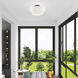 Manorwood 3 Light 18 inch Bronze Semi-Flush Ceiling Light