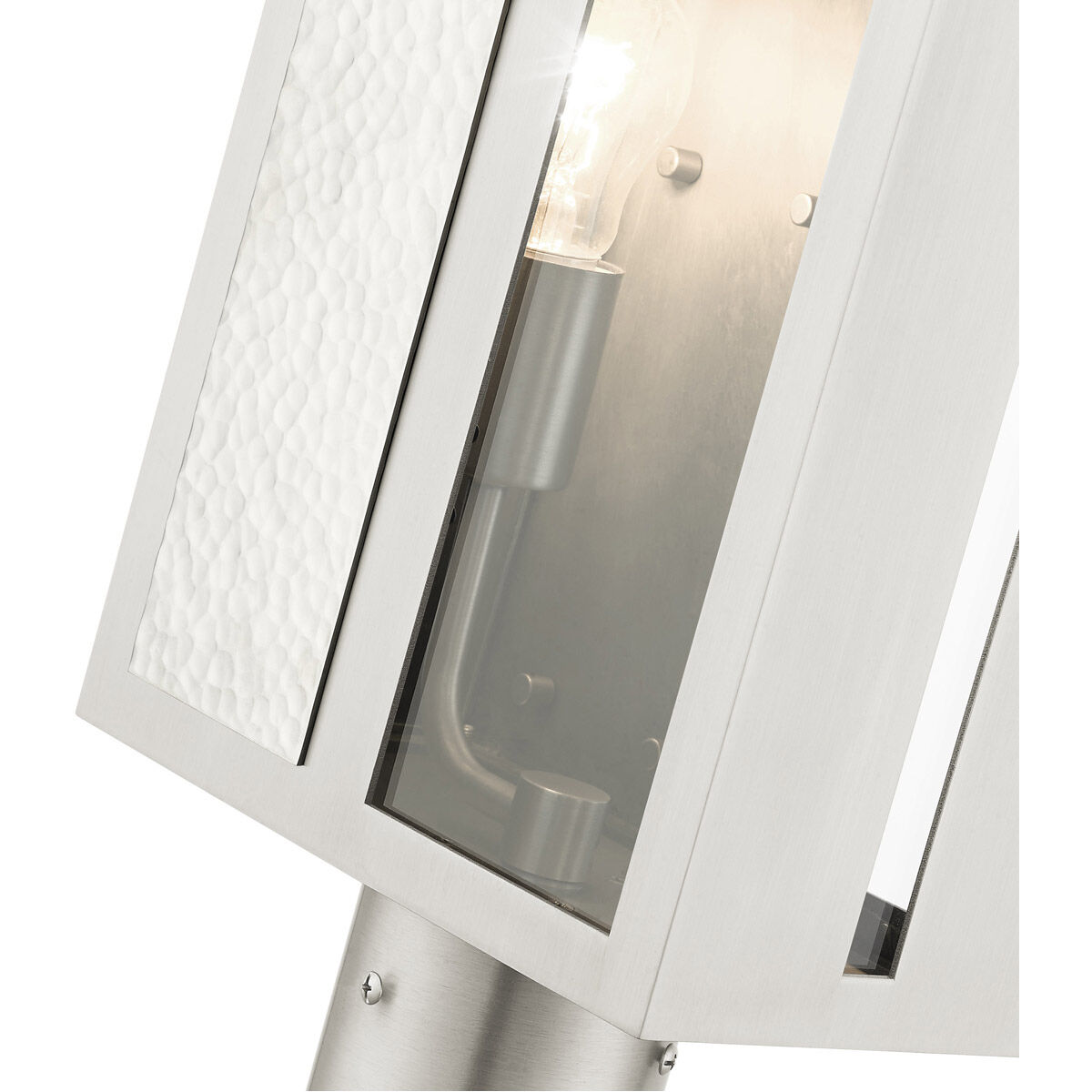 Lafayette 1 Light 17 inch Brushed Nickel Outdoor Post Top Lantern