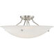 Oasis 4 Light 24 inch Brushed Nickel Semi-Flush Mount Ceiling Light