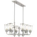 Lawrenceville 8 Light 40 inch Brushed Nickel Linear Chandelier Ceiling Light