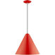 Allison 1 Light 14 inch Shiny Red Mini Pendant Ceiling Light