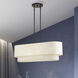 Manorwood 4 Light 10 inch English Bronze Large Linear Chandelier Ceiling Light, Large