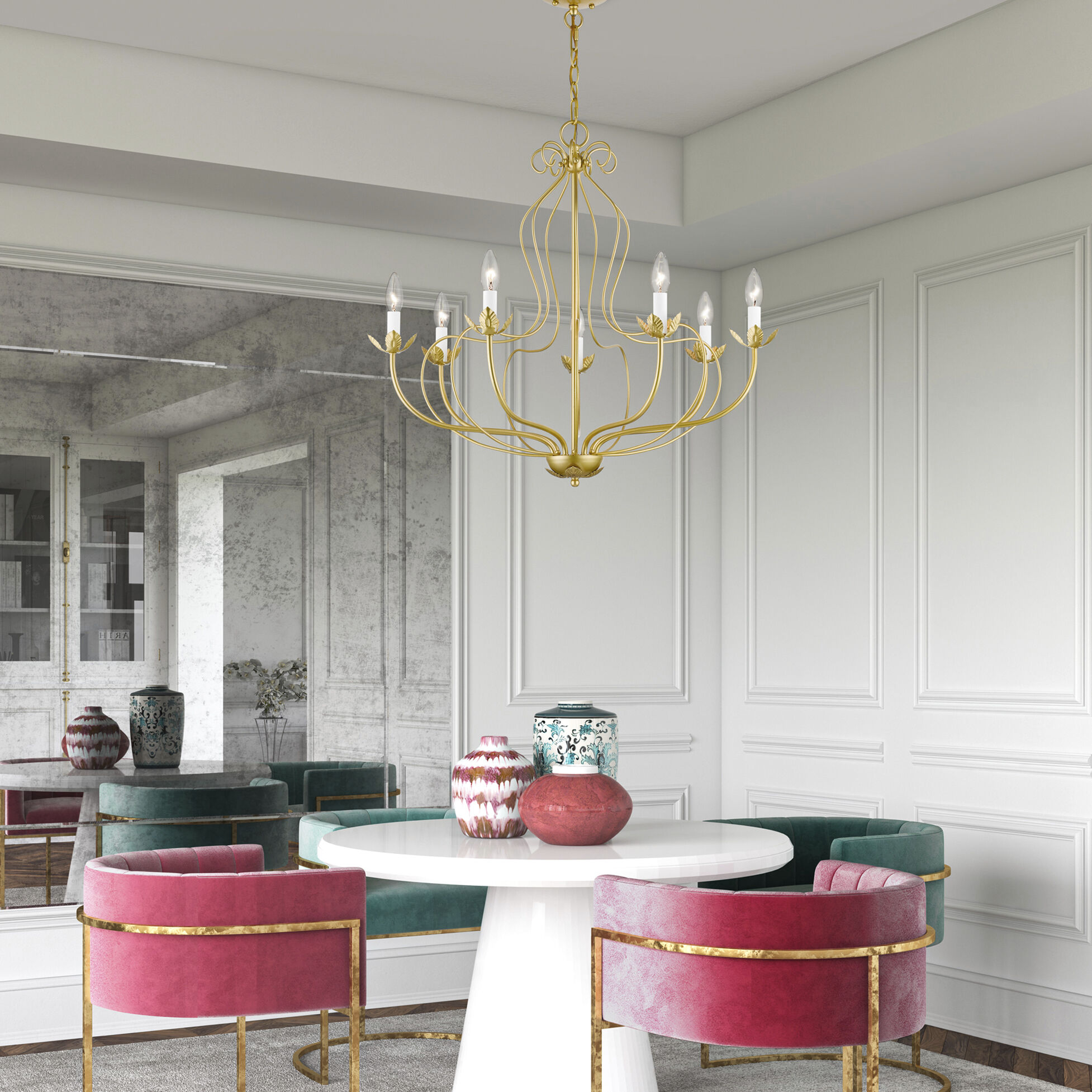 Katarina 7 Light 28 inch Soft Gold Chandelier Ceiling Light