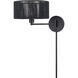 Acordia 17 inch 40.00 watt Black Swing Arm Wall Lamp Wall Light