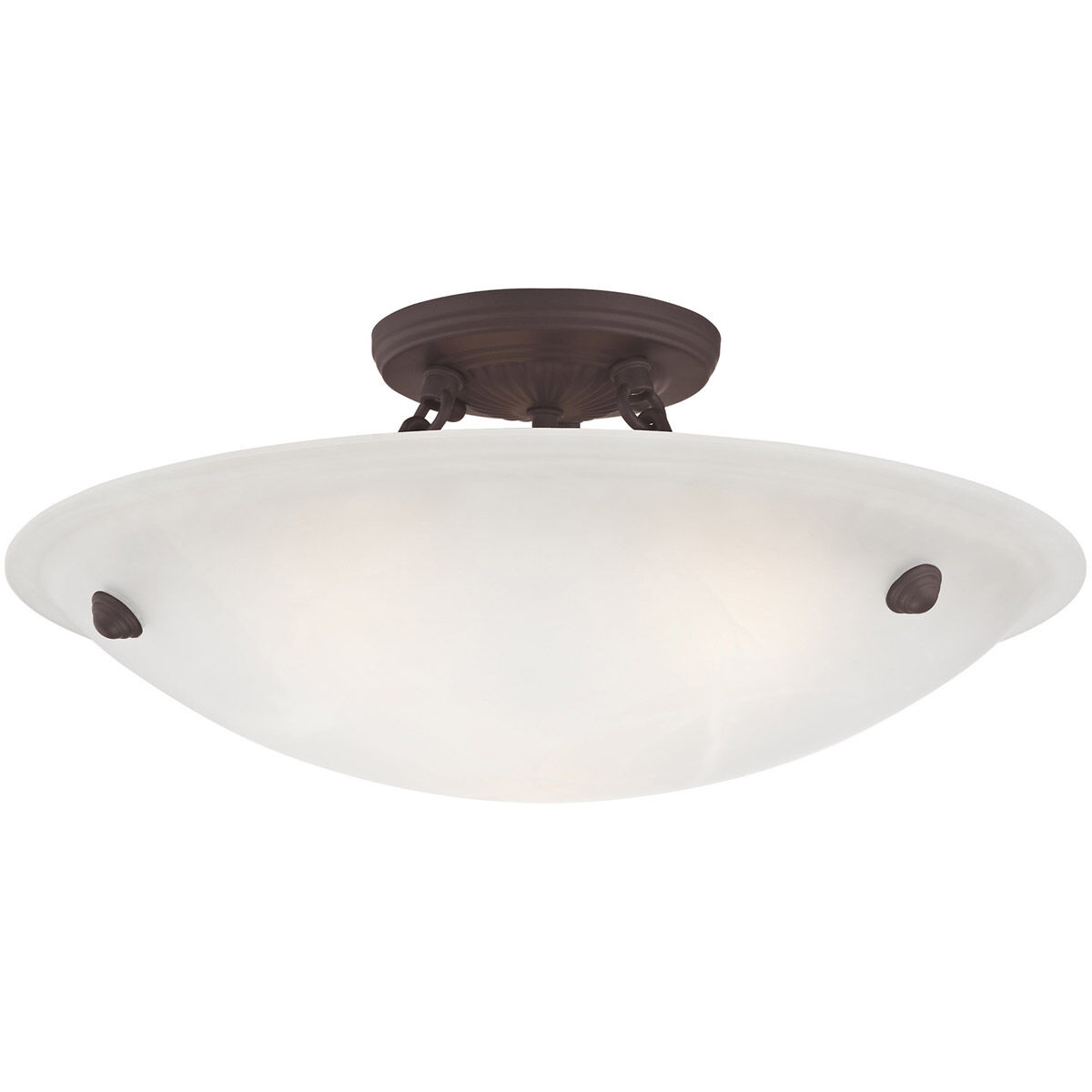 Oasis 3 Light 16 inch Bronze Semi-Flush Mount Ceiling Light