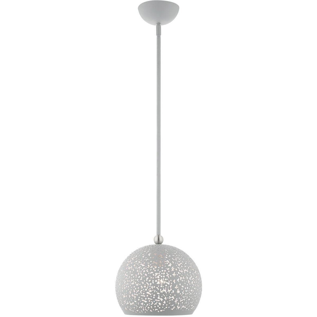 Charlton 1 Light 10 inch Nordic Gray with Brushed Nickel Accents Pendant Ceiling Light