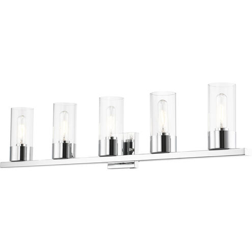 Carson 5 Light 40 inch Polished Chrome Vanity Sconce Wall Light