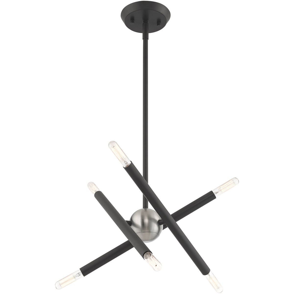 Soho 6 Light 12.5 inch Scandinavian Gray Chandelier Ceiling Light