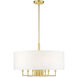 Meridian 7 Light 24 inch Satin Brass Pendant Chandelier Ceiling Light