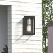 Gaffney 1 Light 8 inch Black with Brushed Nickel Finish Accents Outdoor Wall Lantern in Black with Brushed Nickel Accents, Small