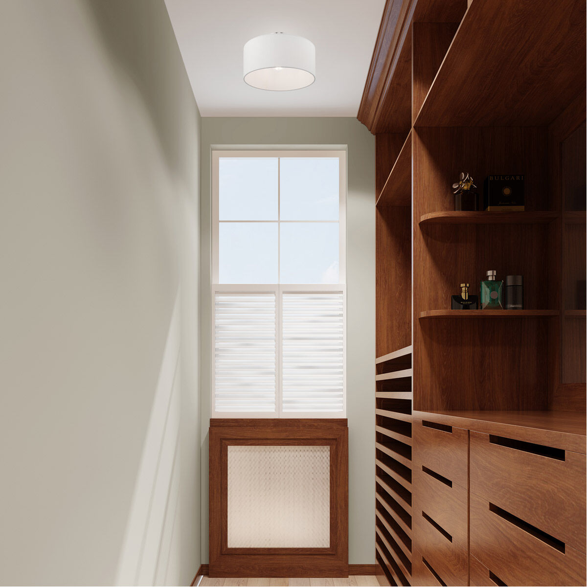 Clark 1 Light 13 inch Brushed Nickel Semi-Flush Mount Ceiling Light