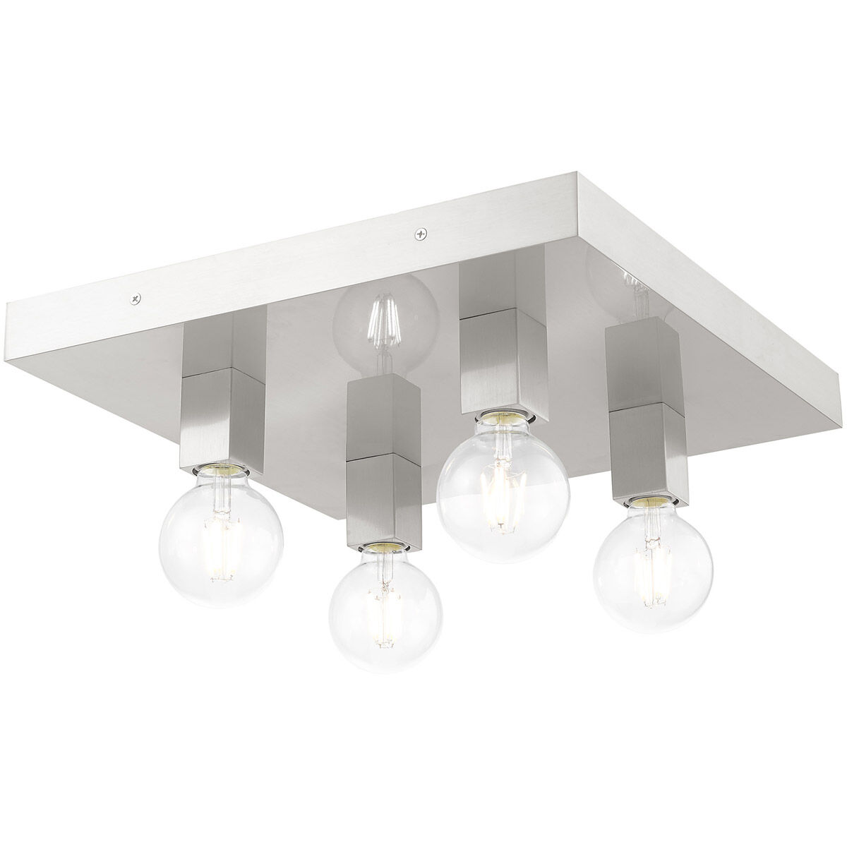 Solna 4 Light 16 inch Brushed Nickel Flush Mount Ceiling Light