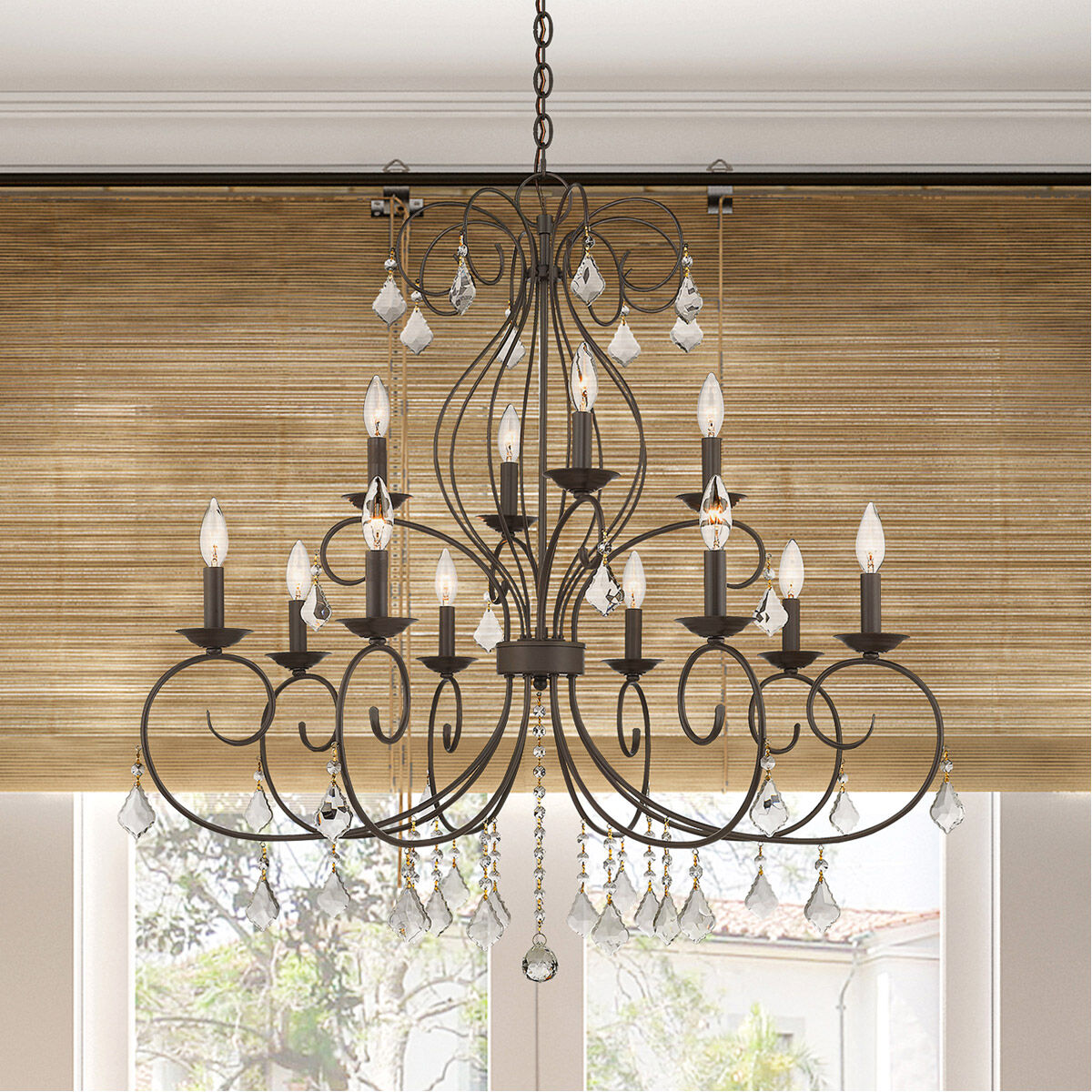 Donatella 12 Light 34.63 inch English Bronze Chandelier Ceiling Light