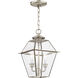 Westover 2 Light 9 inch Brushed Nickel Outdoor Pendant Lantern