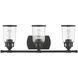 Lawrenceville 3 Light 24 inch Black Vanity Sconce Wall Light