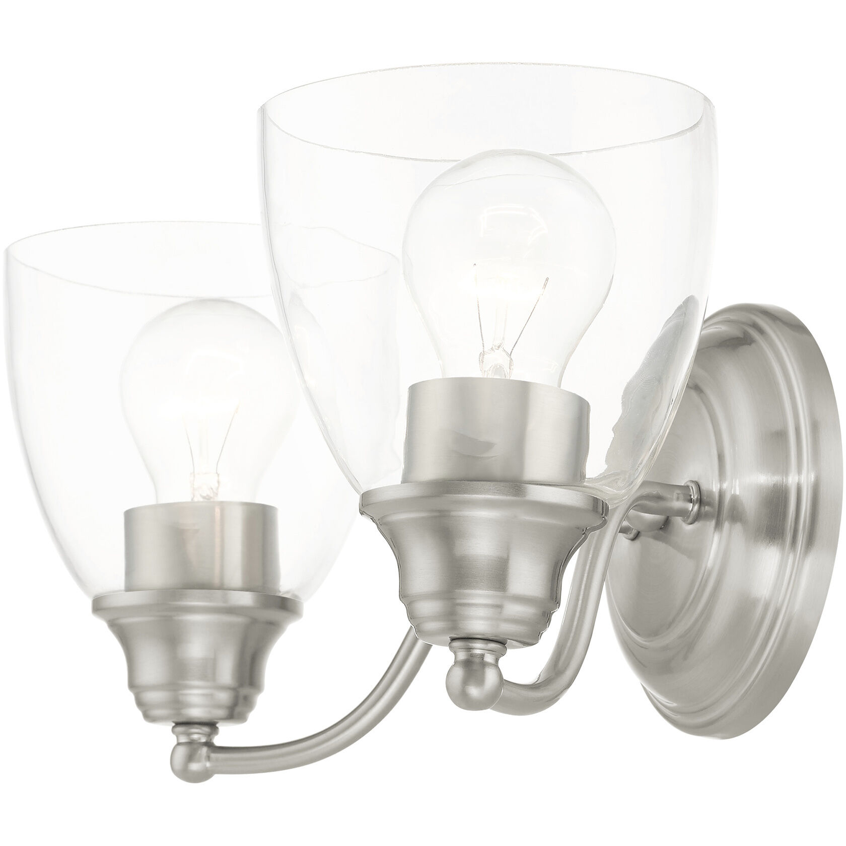 Montgomery 2 Light 14 inch Brushed Nickel Vanity Sconce Wall Light