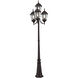 Hamilton 4 Light 95 inch Bronze Outdoor 4 Head Post