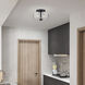 Whitworth 2 Light 12.25 inch Black with Brushed Nickel Accents Semi-Flush Ceiling Light