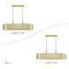 Vistaview 6 Light 42 inch Soft Gold Linear Chandelier Ceiling Light