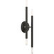 Soho 4 Light 5 inch Black with Brushed Nickel Accents ADA Sconce Wall Light