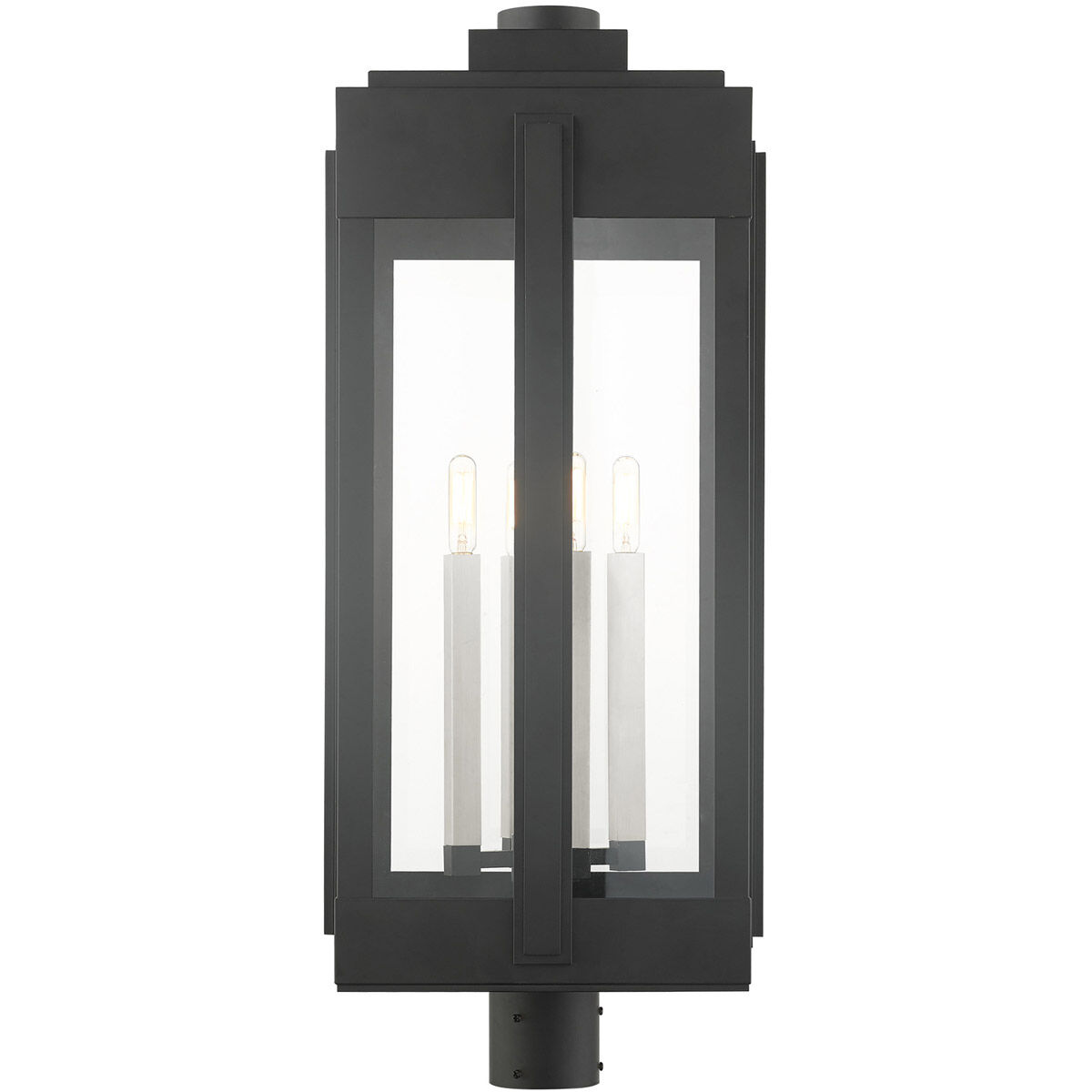 Lexington 4 Light 31 inch Black Outdoor Post Top Lantern