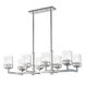 Harding 8 Light 40 inch Polished Chrome Linear Chandelier Ceiling Light