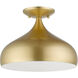 Amador 1 Light 12 inch Soft Gold Semi-Flush Mount Ceiling Light