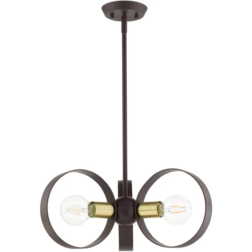 46423 Livex Lighting 46423-07 Modesto 3 Light 19 inch Bronze Chandelier ...