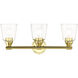 Catania 3 Light 23 inch Polished Brass Vanity Sconce Wall Light
