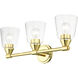 Catania 3 Light 23 inch Polished Brass Vanity Sconce Wall Light