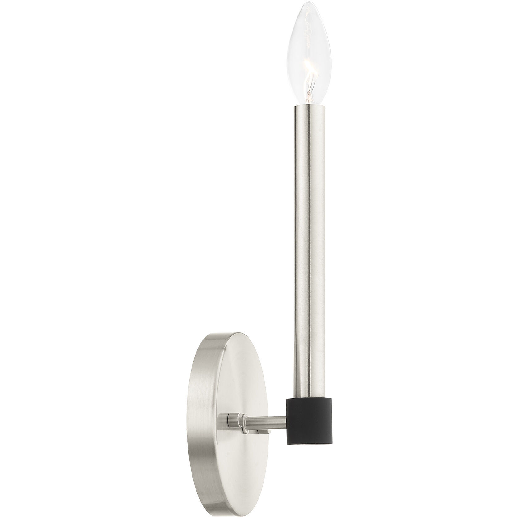 Karlstad 1 Light 5 inch Brushed Nickel with Satin Brass Accents ADA Sconce Wall Light