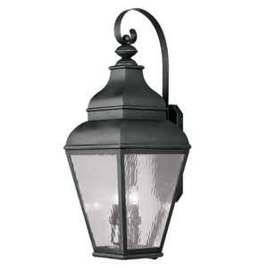 Exeter 4 Light 38 inch Black Outdoor Wall Lantern