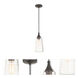 Art Glass 1 Light 5.5 inch English Bronze Mini Pendant Ceiling Light