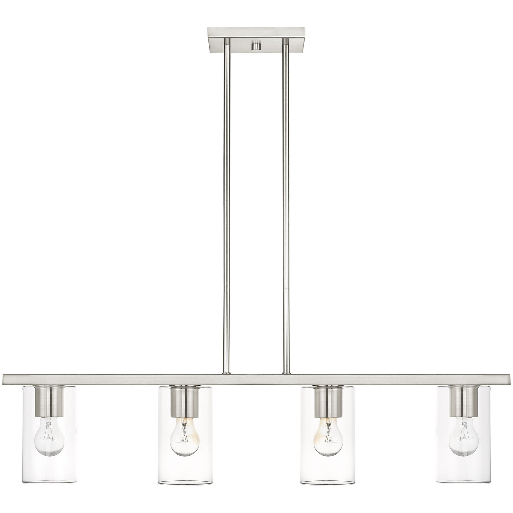 Zurich 4 Light 5 inch Brushed Nickel Chandelier Ceiling Light