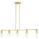 Lansdale 5 Light 40 inch Satin Brass Linear Chandelier Ceiling Light, Large