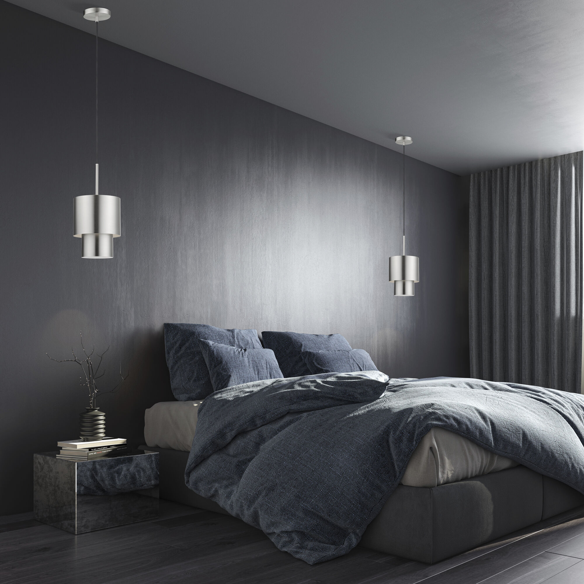 Zolana 1 Light 8.5 inch Brushed Nickel Mini Pendant Ceiling Light