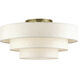 Manorwood 5 Light 28 inch Antique Brass Semi Flush Mount Ceiling Light, Extra Large