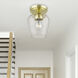 Willow 1 Light 5.75 inch Satin Brass Flush Mount Ceiling Light