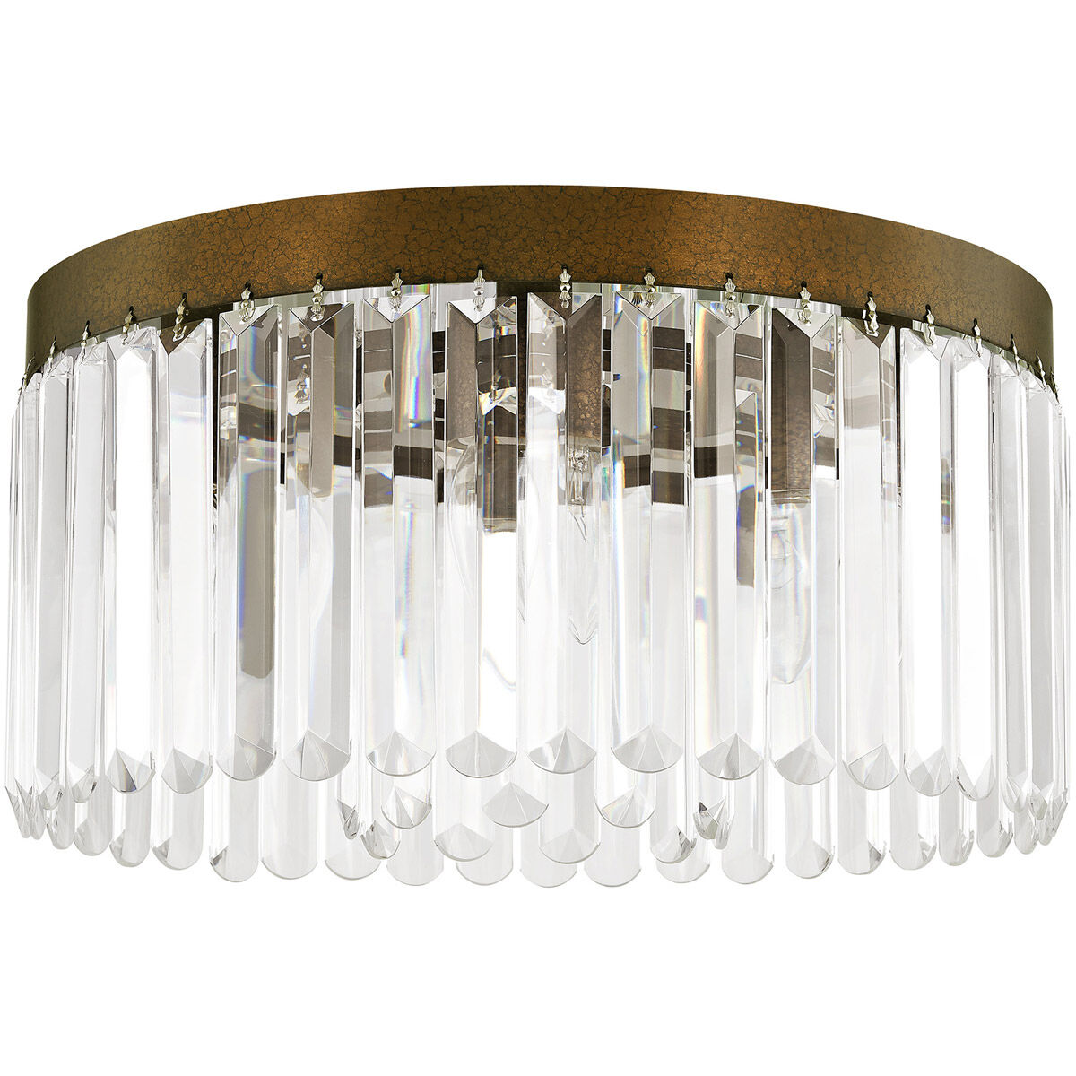 Ashton 5 Light 16 inch Hand Painted Palacial Bronze Flush Mount Ceiling Light