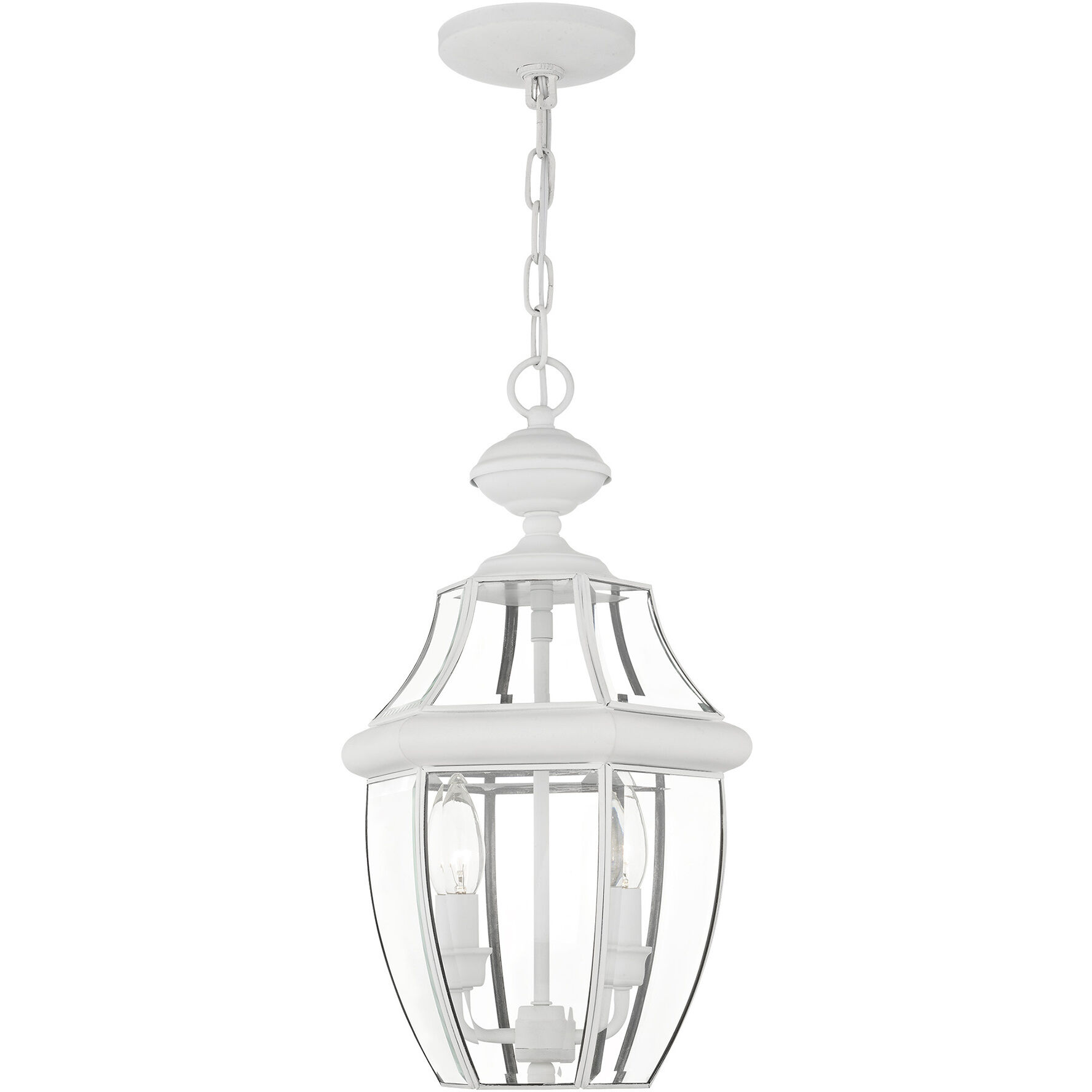 Monterey 2 Light 11 inch White Outdoor Pendant Lantern