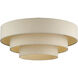 Bellingham 5 Light 28 inch Antique Gold Leaf Semi Flush Mount Ceiling Light, Extra Large