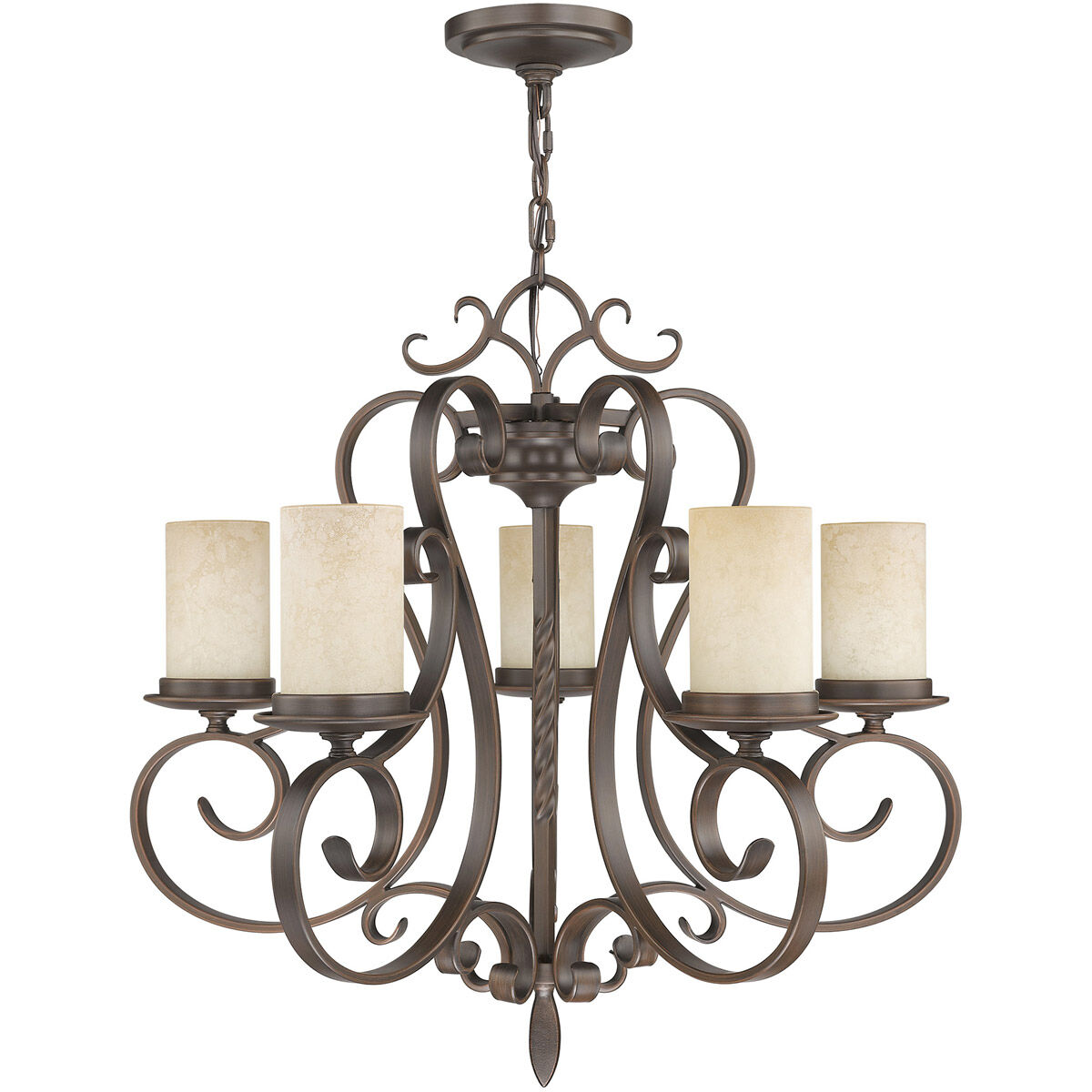 Millburn Manor 5 Light 26 inch Imperial Bronze Chandelier Ceiling Light