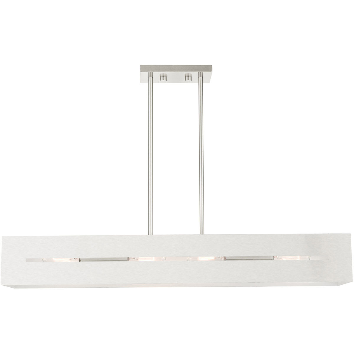 Soma 4 Light 36 inch Brushed Nickel Linear Chandelier Ceiling Light