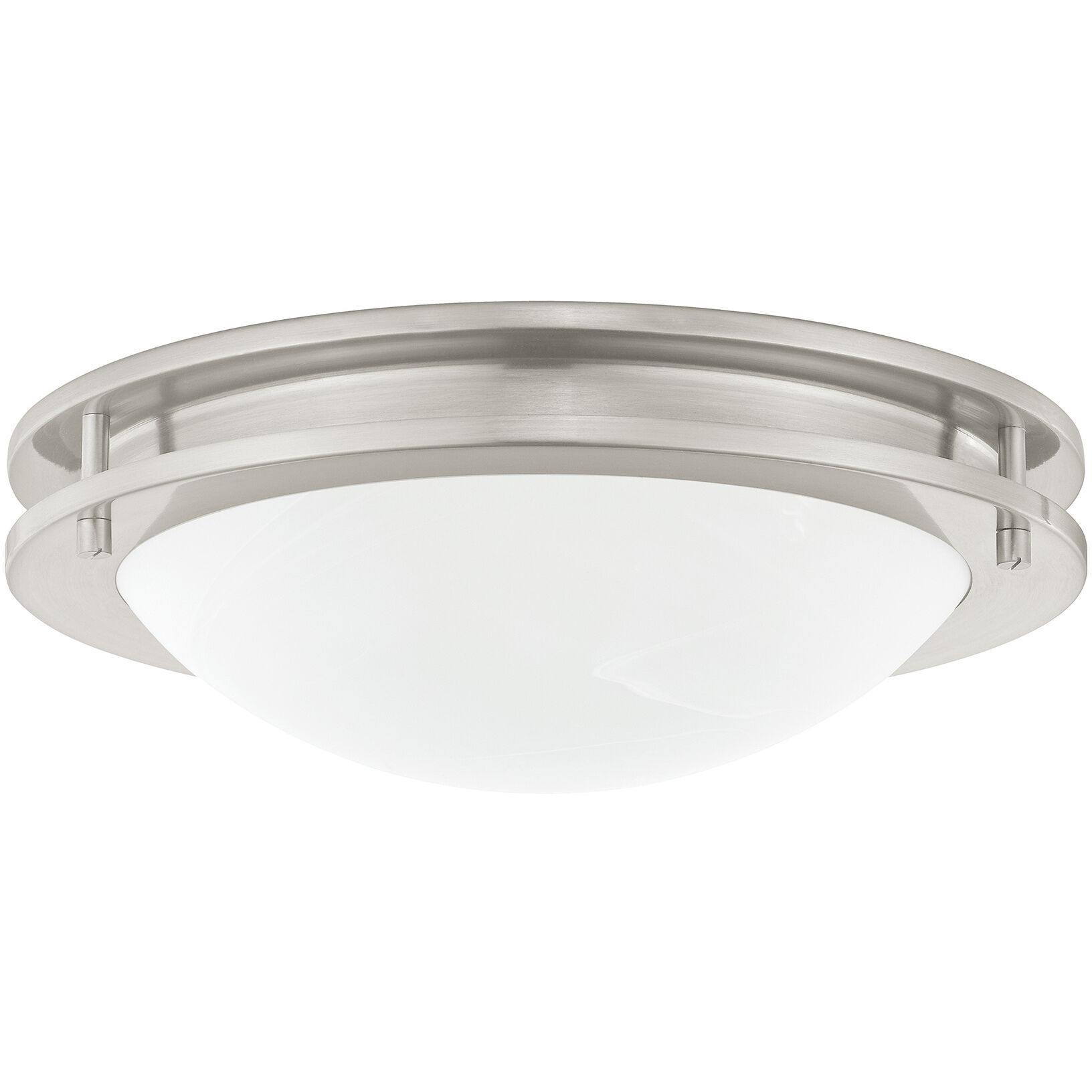 Ariel 2 Light 13 inch Brushed Nickel Flush Mount Ceiling Light