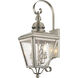 Cambridge Outdoor Wall Lantern in Brushed Nickel