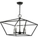 Devone 5 Light 22 inch Black with Brushed Nickel Accents Chandelier Ceiling Light